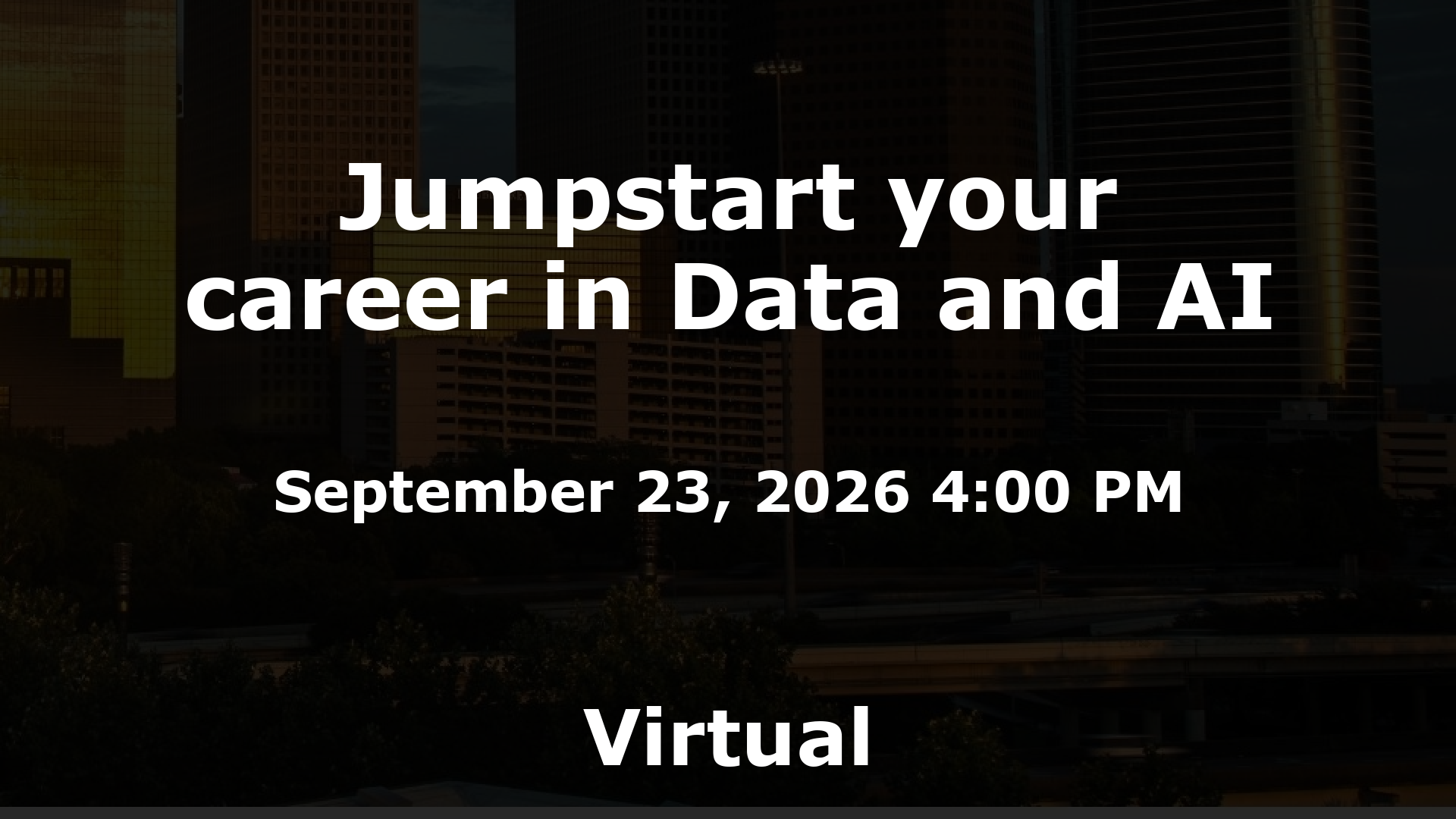 Jumpstart your career in Data and AI event image